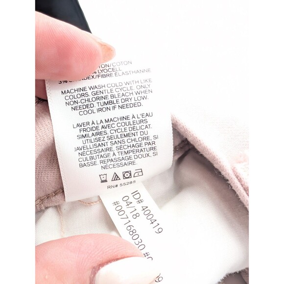 Express Pink Stretch + Super Soft Ankle Legging Mid Rise Distressed Size 0 Reg - Picture 5 of 8